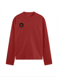 Male Full Sleeve T-Shirt | Regular Fit | 180 GSM Bio-Washed Cotton Blend | Double Stitched Seam | Men | Personalized | DTG | Bold Typography | Humor | Relationships | Everyday | Humorous - right pocket - Red - mockup 4
