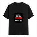 Female Classic Crew T-Shirt | Regular Fit Women's | 180 GSM Bio-Washed Cotton Blend | Double Stitched, Pre-Shrunk | Women | Personalized | DTG | Bold Typography | Humor | Relationships | Everyday | Humorous - front - Black - mockup 1