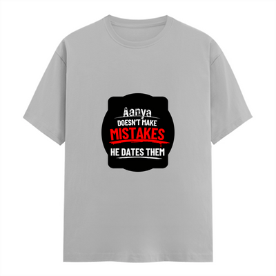 Female Classic Crew T-Shirt | Regular Fit | Women | 180 GSM Bio-Washed Cotton Blend | DTG | Pre-Shrunk | Double Stitched | Personalized | Bold Typography | Humor | Relationships | Everyday | Humorous - front - Grey Melange - mockup 1