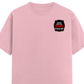 Female Classic Crew T-Shirt | Regular Fit | Women | 180 GSM Bio-Washed Cotton Blend | DTG | Pre-Shrunk | Double Stitched | Personalized | Bold Typography | Humor | Relationships | Everyday | Humorous - left pocket - Light Baby Pink - mockup 3