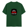 Female Classic Crew T-Shirt | Regular Fit Women's | 180 GSM Bio-Washed Cotton | Double Stitched, Pre-Shrunk | Personalized | DTG | Bold Typography | Humor | Relationships | Everyday | Humorous - back - Bottle Green - mockup 2