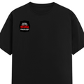 Female Classic Crew T-Shirt | Regular Fit Women's | 180 GSM Bio-Washed Cotton | Double Stitched, Pre-Shrunk | Personalized | DTG | Bold Typography | Humor | Relationships | Everyday | Humorous - right pocket - Black - mockup 4