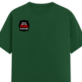 Female Classic Crew T-Shirt | Regular Fit Women's | 180 GSM Bio-Washed Cotton | Double Stitched, Pre-Shrunk | Personalized | DTG | Bold Typography | Humor | Relationships | Everyday | Humorous - right pocket - Bottle Green - mockup 4