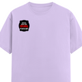 Female Classic Crew T-Shirt | Regular Fit Women's | 180 GSM Bio-Washed Cotton | Double Stitched, Pre-Shrunk | Personalized | DTG | Bold Typography | Humor | Relationships | Everyday | Humorous - right pocket - Lavender - mockup 4