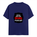 Female Classic Crew T-Shirt | Women's Regular Fit | 180 GSM Bio-Washed Cotton Blend | Double Stitched Seam | Folded Neck | Women | Personalized | DTG | Bold Typography | Humor | Relationships | Everyday | Humorous - front - Royal Blue - mockup 1