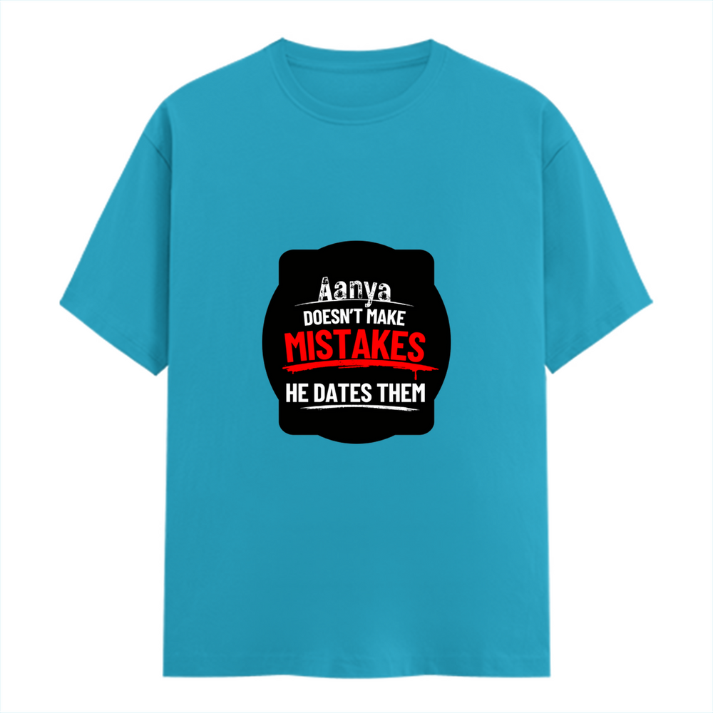 Female Classic Crew T-Shirt | Women's Regular Fit | 180 GSM Bio-Washed Cotton Blend | Double Stitched Seam | Folded Neck | Women | Personalized | DTG | Bold Typography | Humor | Relationships | Everyday | Humorous - front - SkyBlue - mockup 1