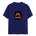 Female Classic Crew T-Shirt | Women's Regular Fit | 180 GSM Bio-Washed Cotton Blend | Double Stitched Seam | Folded Neck | Women | Personalized | DTG | Bold Typography | Humor | Relationships | Everyday | Humorous - back - Royal Blue - mockup 2