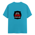 Female Classic Crew T-Shirt | Women's Regular Fit | 180 GSM Bio-Washed Cotton Blend | Double Stitched Seam | Folded Neck | Women | Personalized | DTG | Bold Typography | Humor | Relationships | Everyday | Humorous - back - SkyBlue - mockup 2