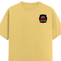 Women's Classic Crew T-Shirt | Regular Fit | 180 GSM Bio-Washed Cotton | DTG Print | Double Stitched | Pre-Shrunk | Personalized | DTG | Bold Typography | Humor | Relationships | Everyday | Humorous - left pocket - Yellow - mockup 3
