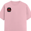 Women's Classic Crew T-Shirt | Regular Fit | 180 GSM Bio-Washed Cotton | DTG Print | Double Stitched | Pre-Shrunk | Personalized | DTG | Bold Typography | Humor | Relationships | Everyday | Humorous - right pocket - Light Baby Pink - mockup 4