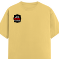Women's Classic Crew T-Shirt | Regular Fit | 180 GSM Bio-Washed Cotton | DTG Print | Double Stitched | Pre-Shrunk | Personalized | DTG | Bold Typography | Humor | Relationships | Everyday | Humorous - right pocket - Yellow - mockup 4