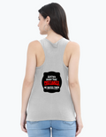 Female Womens Tank Top | Regular Fit | 180 GSM Bio-Washed Cotton | Pre-Shrunk, Double-Stitched | Women | Personalized | DTG | Bold Typography | Humor | Relationships | Everyday | Humorous - back - White - mockup 2