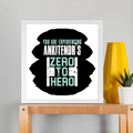 Framed Poster | Multiple Sizes & Frame Colors | 300 GSM Art Paper, Laminated | Fade-Proof Digital Print, Mounting Kit Included | Unisex | Personalized | Grunge | Success | Everyday | Empowering - front_12x12In - 12x12In - mockup 5