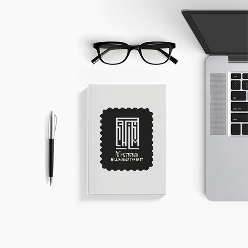 Notebook | A5 | 300 GSM Cover, 70 GSM Pages | 120 Pages, Ruled/Unruled, Soft Binding | Unisex | Personalized | Typographic | Self-confidence | Competence | Everyday | Confident - front - White - mockup 1
