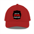 Sports Cap | Adjustable Fit | Polyester | Breathable, Perforated Panels, Embroidery/DTF Printing | Unisex | Personalized | Embroidery | Bold Typography | Sarcasm | Relationships | Everyday | Humorous - front - Red - mockup 1
