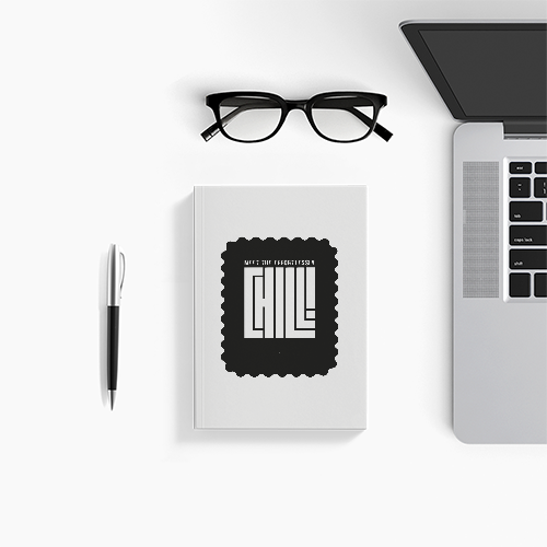 Notebook | A5 | 300 GSM Cover, 70 GSM Pages | 120 Pages, Ruled/Unruled, Soft Binding | Unisex | Personalized | Graphic | Identity | Everyday | Relaxed - front - White - mockup 1