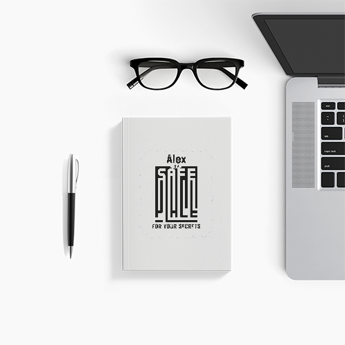 Notebook | A5 | 300 GSM Cover, 70 GSM Pages | 120 Pages, Ruled/Unruled, Soft Binding | Unisex | Personalized | Modern | Trust | Secrets | Everyday - front - White - mockup 1