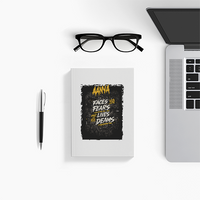 Notebook | A5 | 300 GSM Cover, 70 GSM Pages | 120 Pages, Ruled/Unruled, Soft Binding | Unisex | Personalized | Typographic | Overcoming Adversity | Everyday | Empowering