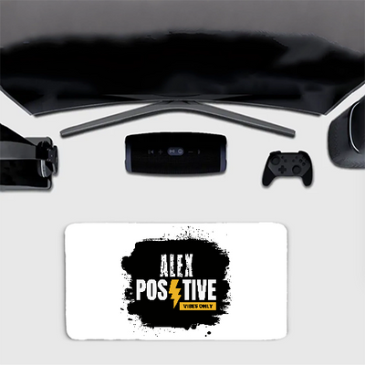Gaming Pad | Extended 60x30cm & 80x33cm | Sublimation Print | 3mm Thick, Skid-Proof Grip, Stitched Edges | Unisex | Personalized | Graphic | Positivity | Self-motivation | Everyday | Energetic | Positive Vibes - front_80x33cm - mockup 1