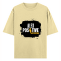 Oversized Standard T-Shirt | Unisex Relaxed Fit | 100% Super Combed Cotton DTG | Soft, Breathable & Durable | Adult | Personalized | DTG | Graphic | Positivity | Self-motivation | Everyday | Energetic | Positive Vibes - front - Beige - mockup 1
