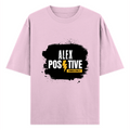 Oversized Standard T-Shirt | Unisex Relaxed Fit | 100% Super Combed Cotton DTG | Soft, Breathable & Durable | Adult | Personalized | DTG | Graphic | Positivity | Self-motivation | Everyday | Energetic | Positive Vibes - front - Light Baby Pink - mockup 1