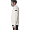 Pullover Hoodie | Unisex Regular Fit | Tri-Layer Cotton Blend | DTG | All-Season Comfort, Ribbed Cuff & Hem | Adults | Personalized | Graphic | Positivity | Self-motivation | Everyday | Energetic | Positive Vibes - left sleeve - Off White - mockup 5
