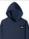 Pullover Hoodie | Unisex Regular Fit | Tri-Layer Cotton Blend | All-Season Comfort, Durable | Adults | Personalized | Graphic | Positivity | Self-motivation | Everyday | Energetic | Positive Vibes - left pocket - Navy Blue - mockup 3