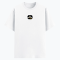 Basic T-Shirt | Unisex Fit | Poly-Cotton Blend | Bio & Silicon Washed | Durable Lycra Rib Neck | Adults | Personalized | Graphic | Positivity | Self-motivation | Everyday | Energetic | Positive Vibes - front - White - mockup 1