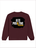 Oversized Sweatshirt | Relaxed Fit, Drop Shoulder | 400 GSM Cotton Blend, DTG Ready | Pre-Shrunk, Durable, Cozy | Unisex Adult | Personalized | Graphic | Positivity | Self-motivation | Everyday | Energetic | Positive Vibes - back - Maroon - mockup 2