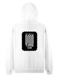 Pullover Hoodie | Unisex Regular Fit | Tri-Layer Cotton Blend | DTG Print Ready | Adults | Personalized | DTG | Typographic | Friendship | Everyday | Joyful | Cherished Company - back - White - mockup 2