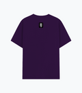 Basic T-Shirt | Unisex Fit, Sizes XS-2XL | 180 GSM Poly-Cotton Blend, DTF Ready | Bio-Wash, Silicon Finish, Durable Stitching | Adults | Personalized | DTF | Typographic | Friendship | Everyday | Joyful | Cherished Company - back - Purple - mockup 2