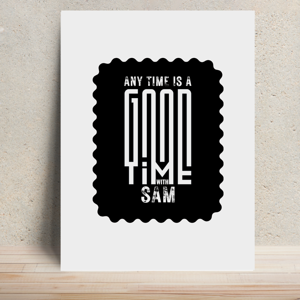 Metal Posters | 8x11.7 & 11.7x15.7 in | 1mm Thick Metal | Magnetic Mount, Waterproof, Glossy Finish | Unisex Home Decor | Personalized | Typographic | Friendship | Everyday | Joyful | Cherished Company - front - White - mockup 1