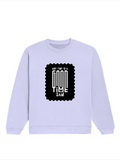 Oversized Sweatshirt | Roomy Relaxed Fit | 400 GSM Cotton Blend | Pre-Shrunk Drop Shoulder | Unisex Adult | Personalized | DTF | Typographic | Friendship | Everyday | Joyful | Cherished Company - front - Lavender - mockup 1