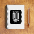 NotePad | A5 Size | Digital Print | 120 Pages | Unisex | Personalized | Typographic | Friendship | Everyday | Joyful | Cherished Company - front - White - mockup 1