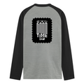 Male Raglan T-Shirt | Men's Regular Fit | 180 GSM Bio-Washed Cotton Blend | DTG Printed | Durable & Pre-Shrunk | Personalized | DTG | Typographic | Friendship | Everyday | Joyful | Cherished Company - back - mockup 2