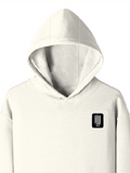 Pullover Hoodie | Unisex Regular Fit | Tri-Layer Cotton Blend | DTG Print Ready | All-Season Comfort, Durable | Adults | Personalized | Typographic | Friendship | Everyday | Joyful | Cherished Company - left pocket - Off White - mockup 3