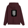 Oversized Hoodie | Relaxed Fit, Drop Shoulder | 400 GSM Cotton Blend | Pre-Shrunk, Warm | Unisex | Personalized | Typographic | Friendship | Everyday | Joyful | Cherished Company - back - Maroon - mockup 2