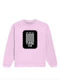 Oversized Sweatshirt | Relaxed Fit Drop Shoulder | 400 GSM Cotton Blend DTG | Pre-Shrunk Bio-Washed | Unisex Adult | Personalized | Typographic | Friendship | Everyday | Joyful | Cherished Company - front - Light Baby Pink - mockup 1