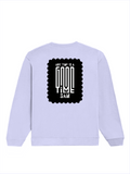 Oversized Sweatshirt | Relaxed Fit Drop Shoulder | 400 GSM Cotton Blend DTG | Pre-Shrunk Bio-Washed | Unisex Adult | Personalized | Typographic | Friendship | Everyday | Joyful | Cherished Company - back - Lavender - mockup 2