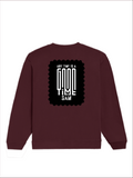Oversized Sweatshirt | Relaxed Fit Drop Shoulder | 400 GSM Cotton Blend DTG | Pre-Shrunk Bio-Washed | Unisex Adult | Personalized | Typographic | Friendship | Everyday | Joyful | Cherished Company - back - Maroon - mockup 2