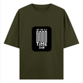 Oversized Classic T-Shirt | Unisex Oversized Fit | 100% Super-Combed Cotton, 240 GSM | Pre-Shrunk, Double-Stitched | Unisex | Personalized | Typographic | Friendship | Everyday | Joyful | Cherished Company - front - Olive Green - mockup 1