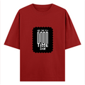 Oversized Classic T-Shirt | Unisex Oversized Fit | 100% Super-Combed Cotton, 240 GSM | Pre-Shrunk, Double-Stitched | Unisex | Personalized | Typographic | Friendship | Everyday | Joyful | Cherished Company - front - Red - mockup 1