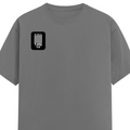 Female Classic Crew T-Shirt | Regular Fit | Women | 180 GSM Bio-Washed Cotton Blend | DTG | Pre-Shrunk | Double Stitched | Personalized | Typographic | Friendship | Everyday | Joyful | Cherished Company - right pocket - Charcoal Melange - mockup 4