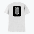 Male V Neck T-Shirt | Men's Regular Fit | 180 GSM Bio-Washed Cotton | DTG Print | Double Stitched, Ribbed Neck | Personalized | Typographic | Friendship | Everyday | Joyful | Cherished Company - back - White - mockup 2