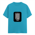 Female Classic Crew T-Shirt | Women's Regular Fit | 180 GSM Bio-Washed Cotton Blend | Double Stitched Seam | Folded Neck | Women | Personalized | Typographic | Friendship | Everyday | Joyful | Cherished Company - front - SkyBlue - mockup 1
