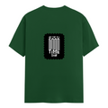 Female Classic Crew T-Shirt | Women's Regular Fit | 180 GSM Bio-Washed Cotton Blend | Double Stitched Seam | Folded Neck | Women | Personalized | Typographic | Friendship | Everyday | Joyful | Cherished Company - back - Bottle Green - mockup 2