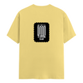 Men's Classic Crew T-Shirt | Regular Fit | 180 GSM Bio-Washed Cotton | DTG Printed | Double-Stitched Seams | Personalized | Typographic | Friendship | Everyday | Joyful | Cherished Company - back - Yellow - mockup 2