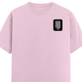 Men's Classic Crew T-Shirt | Regular Fit | 180 GSM Bio-Washed Cotton | DTG Printed | Double-Stitched Seams | Personalized | Typographic | Friendship | Everyday | Joyful | Cherished Company - left pocket - Light Baby Pink - mockup 3