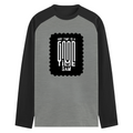 Male Raglan T-Shirt | Men's Regular Fit | 180 GSM Bio-Washed Cotton | Pre-Shrunk, Double Stitched | Full Sleeve | Personalized | Typographic | Friendship | Everyday | Joyful | Cherished Company - front - mockup 1
