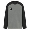 Male Raglan T-Shirt | Men's Regular Fit | 180 GSM Bio-Washed Cotton | Pre-Shrunk, Double Stitched | Full Sleeve | Personalized | Typographic | Friendship | Everyday | Joyful | Cherished Company - left pocket - mockup 3